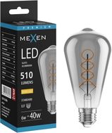 Mexen Vintis LED-spiraalfilament-lamp E27, ST64, 6W, Soe - 2700K, 510 lm, suits - L162-E27-0627-70