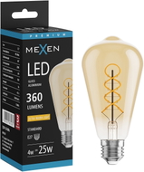 Mexen Vintis LED žarulja s filamentom spiralom E27, ST64, 4W, Topla - 2200K, 360 lm, jantar - L162-E27-0422-50