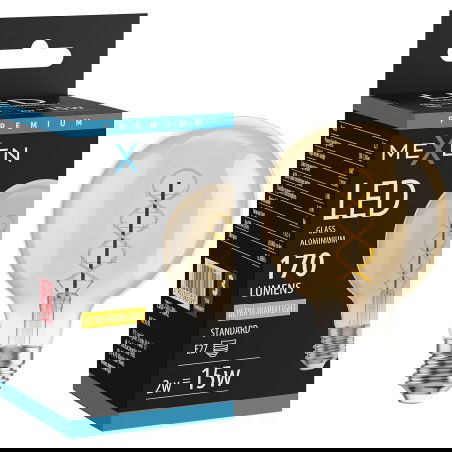 Mexen Vintis Spuldze LED spuldze spirāle E27, G80, 2W, Silti - 2200K, 170 lm, dzintara - L165-E27-0222-50