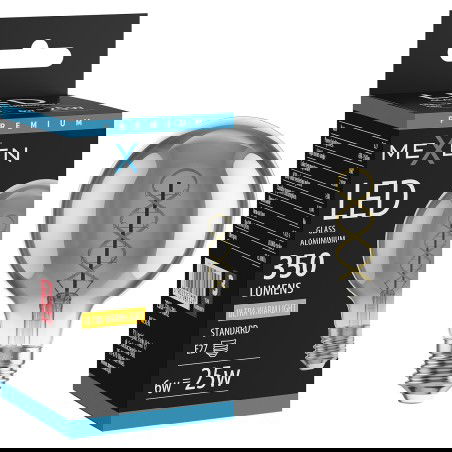 Mexen Vintis Filament-Glühbirne Spirale LED E27, G80, 6W, Warm - 2200K, 350 lm, Smoke - L165-E27-0622-70