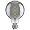 Mexen Vintis LED-filament glödlampa spiral E27, G80, 4W, Varm - 2700K, 220 lm, rök - L165-E27-0427-70