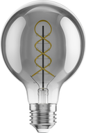 Mexen Vintis LED filament spiraal gloeilamp E27, G80, 8W, Warm - 2700K, 510 lm, smoke - L165-E27-0827-70