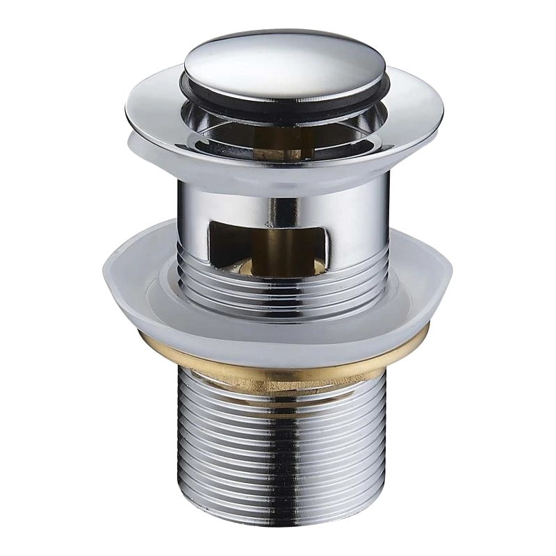 Mexen click-clack kleine ronde plug met overloop, chroom - 79925-00