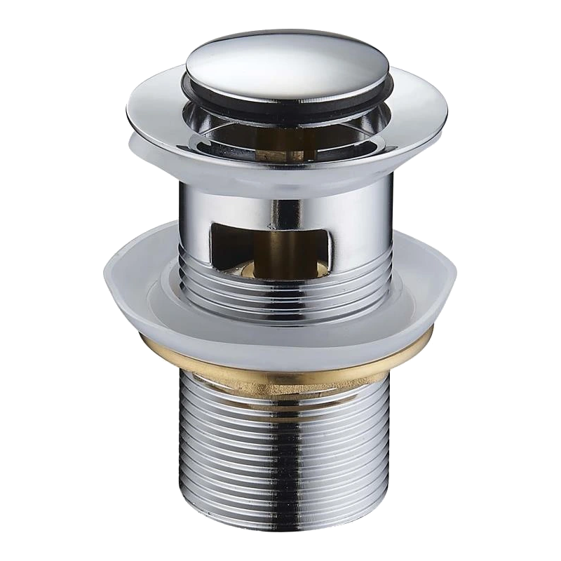 Mexen klik-klak plug klein rond met overloop, chroom - 79925-00