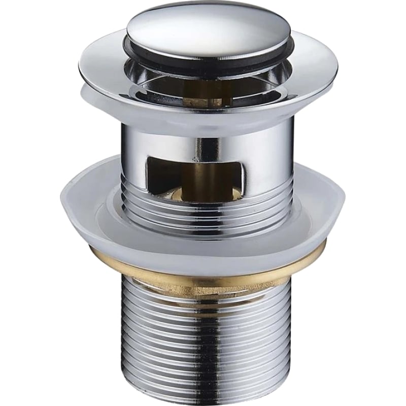 Mexen small round click-clack plug with overflow, chrome - 79925-00