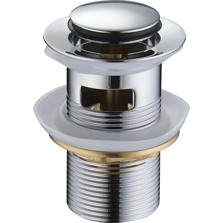 Mexen click-clack plug small round with overflow, chrome - 79925-00