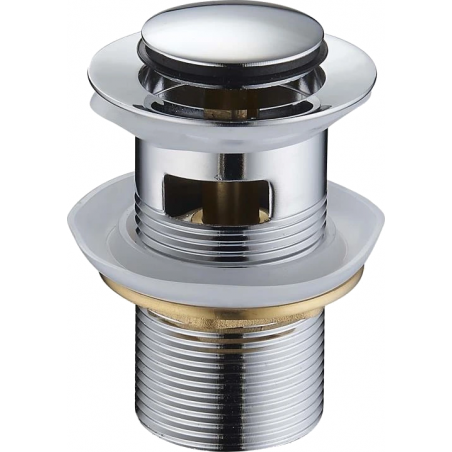 Mexen klik-klak plug klein rond met overloop, chroom - 79925-00