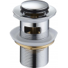 Mexen klik-klak plug klein rond met overloop, chroom - 79925-00