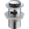 Mexen small round click-clack plug with overflow, chrome - 79925-00