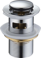 Mexen μικρή στρογγυλή τάπα κλικ-κλακ με υπερχείλιση, χρώμιο - 79925-00