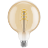 Mexen Vintis LED-filamentlampa spiral E27, G125, 8W, Varm - 2200K, 600 lm, amber - L168-E27-0822-50