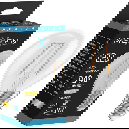 Mexen Vintis LED diegu spuldze E14, G45, 2W, Silta - 2700K, 240 lm, caurspīdīga - L156-E14-0227-00
