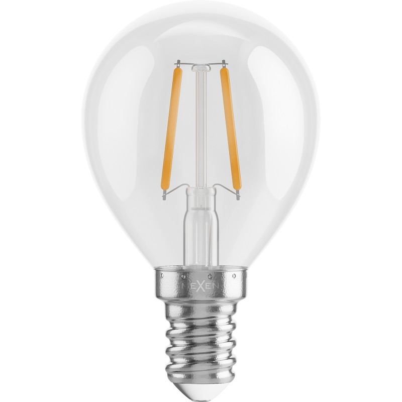 Mexen Vintis LED-glödlampa filament E14, G45, 2W, Varm - 2700K, 240 lm, klar - L156-E14-0227-00