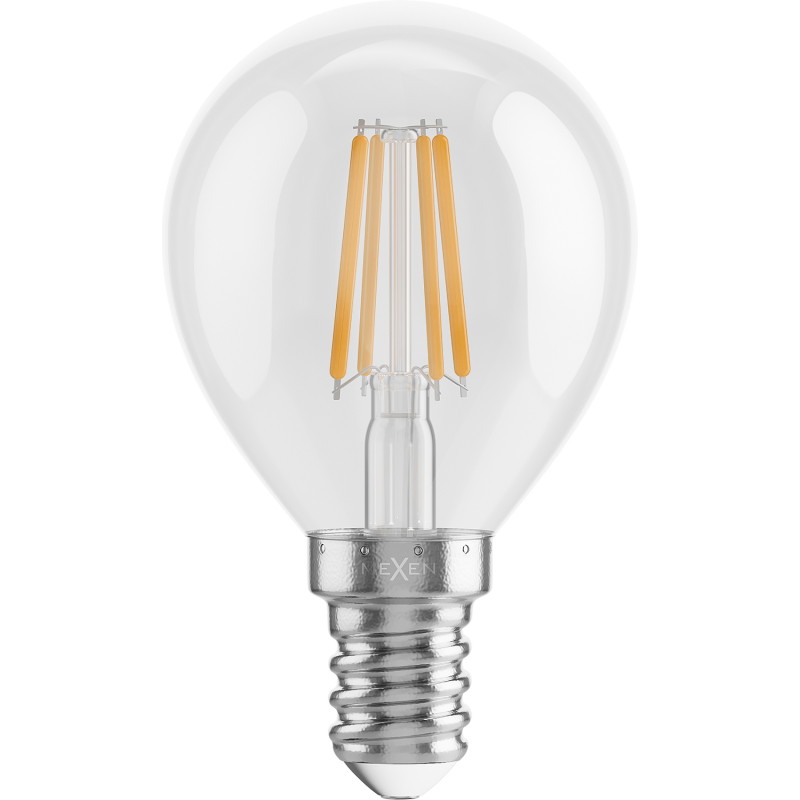Mexen Vintis LED-filamentlampa E14, G45, 4W, Varm - 2700K, 470 lm, klar - L156-E14-0427-00