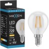 Mexen Vintis Bombilla LED de filamento E14, G45, 6W, Cálida - 2700K, 720 lm, transparente - L156-E14-0627-00