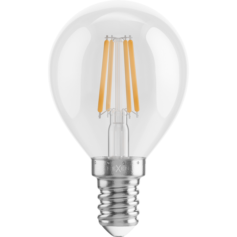 Mexen Vintis LED Filament Bulb E14, G45, 6W, Warm - 2700K, 720 lm, Clear - L156-E14-0627-00