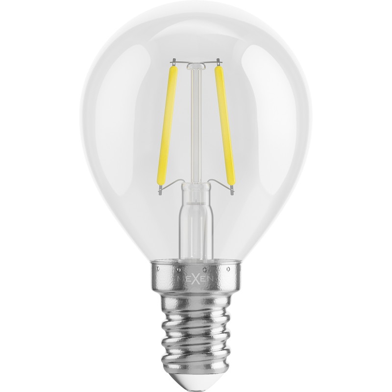 Mexen Vintis LED filamentlampa E14, G45, 2W, Neutral - 4000K, 240 lm, klar - L156-E14-0240-00