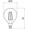 Mexen Vintis Bombilla LED de filamento E14, G45, 4W, Neutra - 4000K, 470 lm, clara - L156-E14-0427-00 - L156-E14-0440-00