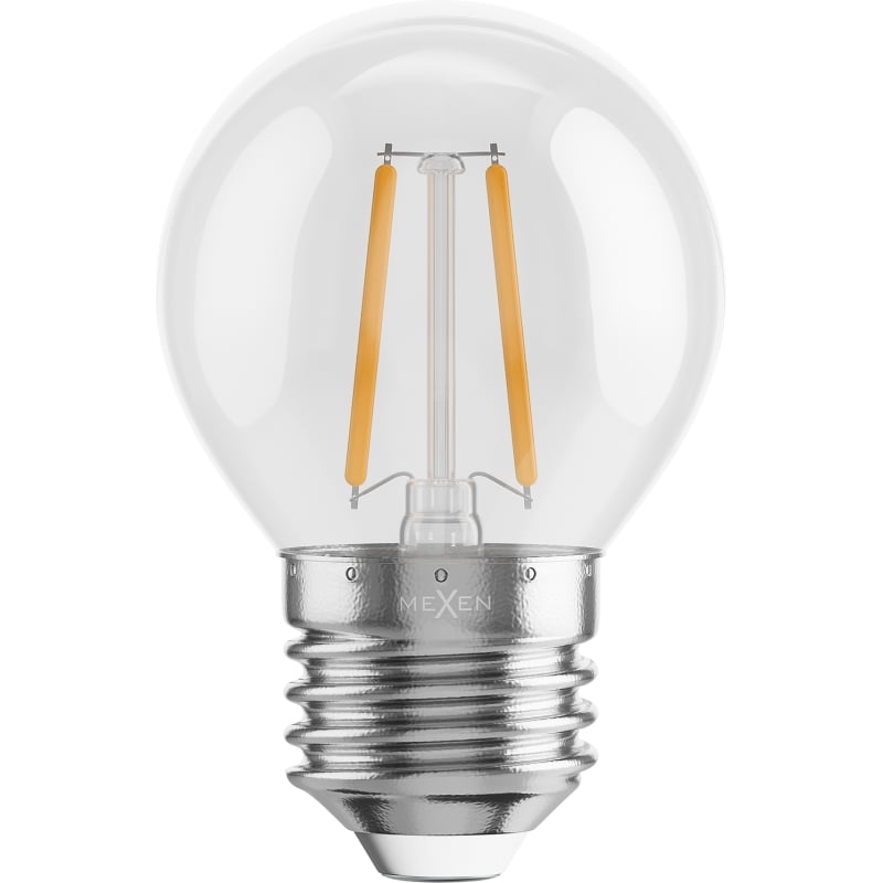 Mexen Vintis LED filamentlamp E27, G45, 2W, Warm - 2700K, 240 lm, helder - L156-E27-0227-00