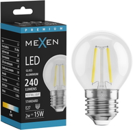 Mexen Vintis Ampoule à filament LED E27, G45, 2W, Neutre - 4000K, 240 lm, transparente - L156-E27-0227-00 - L156-E27-0240-00