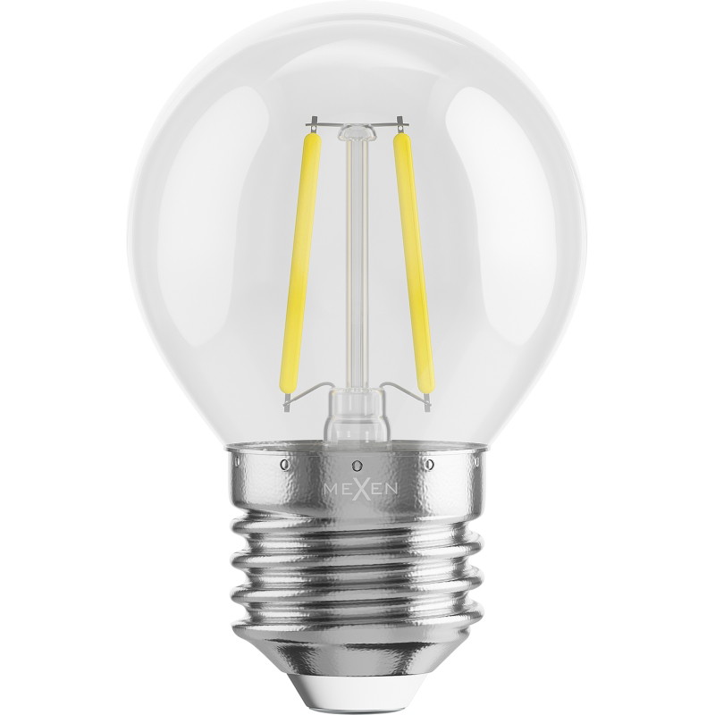 Mexen Vintis LED-filamentlampa E27, G45, 2W, Neutral - 4000K, 240 lm, klar - L156-E14-0227-00 - L156-E27-0240-00