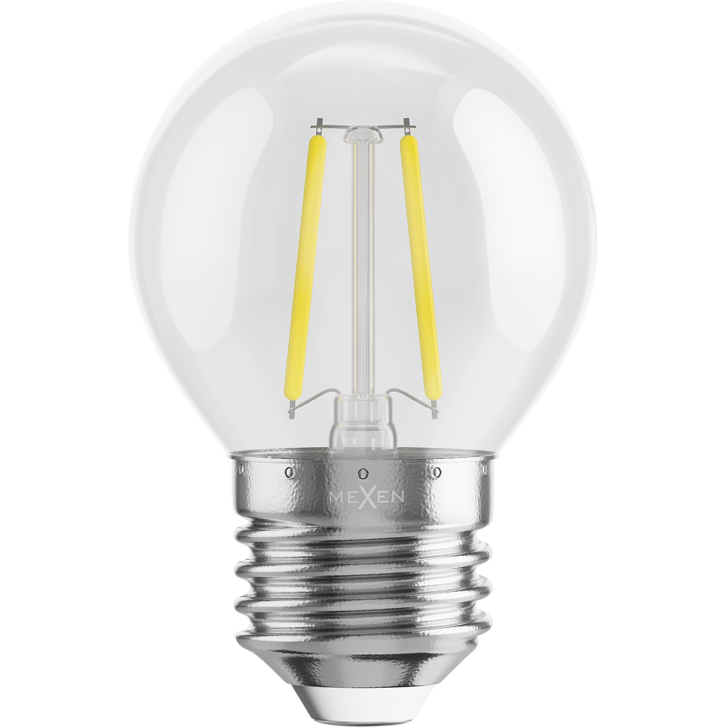 Mexen Vintis LED Glühbir filament E27, G45, 2W, Neutral - 4000K, 240 lm, kloer - L156-E14-0227-00 - L156-E27-0240-00