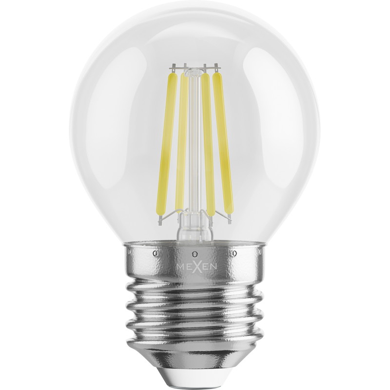 Mexen Vintis LED-filamentlampa E27, G45, 4W, Kall - 6500K, 470 lm, klar - L156-E27-0465-00