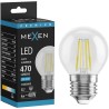 Mexen Vintis Bombilla LED filament E27, G45, 4W, Fría - 6500K, 470 lm, transparente - L156-E27-0465-00