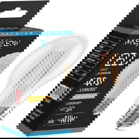 Mexen Vintis LED-filamenttilamppu E27, A60, 4W, Lämmin - 2200K, 470 lm, kirkas - L150-E27-0422-00