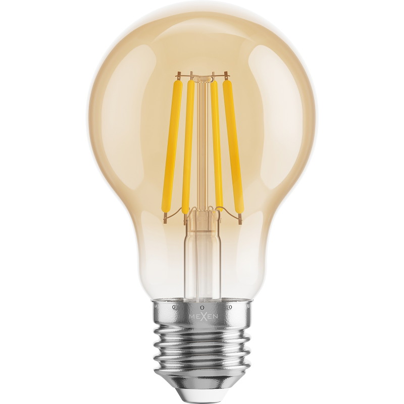Mexen Vintis LED-filamentlampa E27, A60, 4W, Varm - 2200K, 400 lm, amber - L150-E27-0422-50