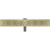 Mexen Flat 360° M01 50 cm Rotatable Linear Drain, Brushed Gold - 1A20050-40