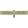 Mexen Flat 360° M01 draaibare lineaire afvoer 50 cm, geborsteld goud - 1A20050-40