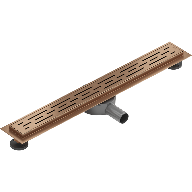 Mexen Flat 360° M01 60 cm Rotating Linear Drain, Brushed Copper - 1C20060-40