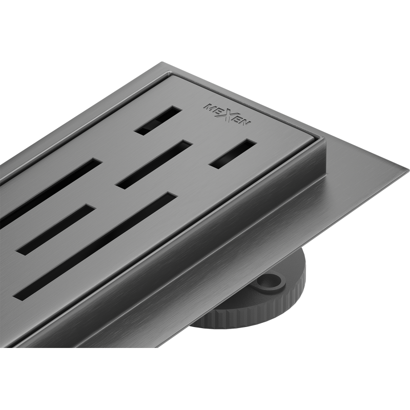 Mexen Flat M01 linear drain 60 cm, gun gray brushed - 1E20060-15