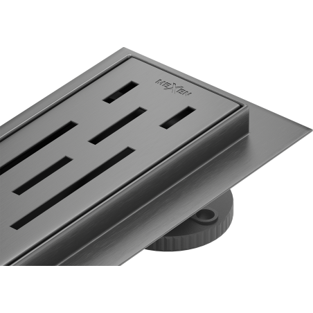 Mexen Flat M01 linear drain 70 cm, brushed gun gray - 1E20070-15