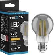 Mexen Vintis LED filamentlamp E27, A60, 8W, Warm - 2200K, 600 lm, rook - L150-E27-0822-70