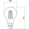 Mexen Vintis Bombilla LED de filamento E27, A60, 4W, Cálida - 2700K, 470 lm, transparente - L150-E27-0427-00
