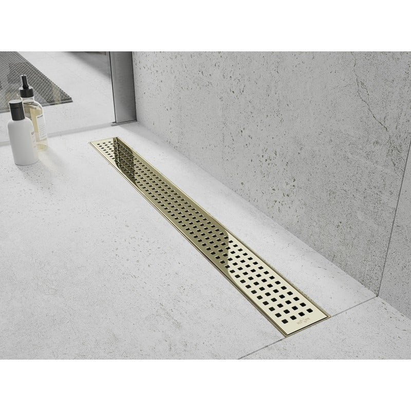 Mexen Flat M08 maskownica do odpływu liniowego 50 cm, złota - 1525050
