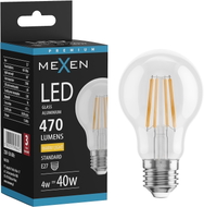 Mexen Vintis LED žarulja filament E27, A60, 4W, Topla - 2700K, 470 lm, prozirna - L150-E27-0427-00