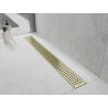 Mexen Flat 360° M08 90 cm Rotating Linear Drain, Brushed Gold - 1A25090-40