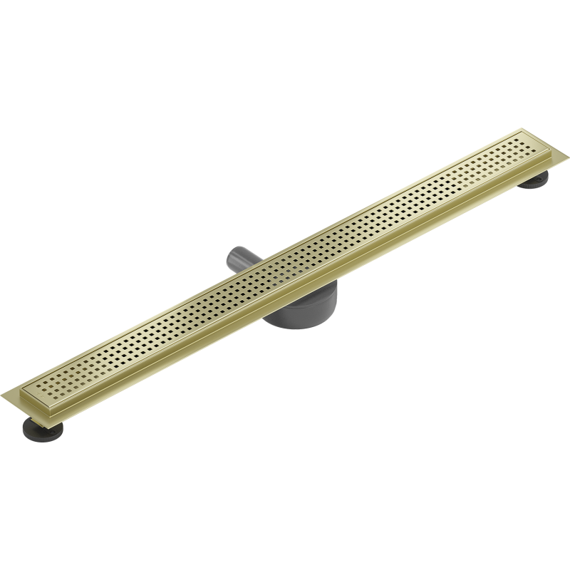 Mexen Flat 360° M08 90 cm Rotating Linear Drain, Brushed Gold - 1A25090-40