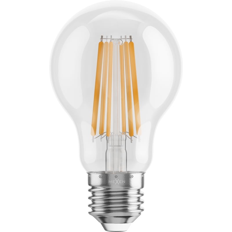 Mexen Vintis Bombilla filamentosa LED E27, A60, 12W, Cálida - 2700K, 1585 lm, transparente - L150-E27-1227-00