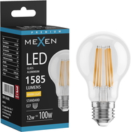 Mexen Vintis LED-Edison-Glühbir A60, E27, 12W, Warm - 2700K, 1585 lm, transparent - L150-E27-1227-00