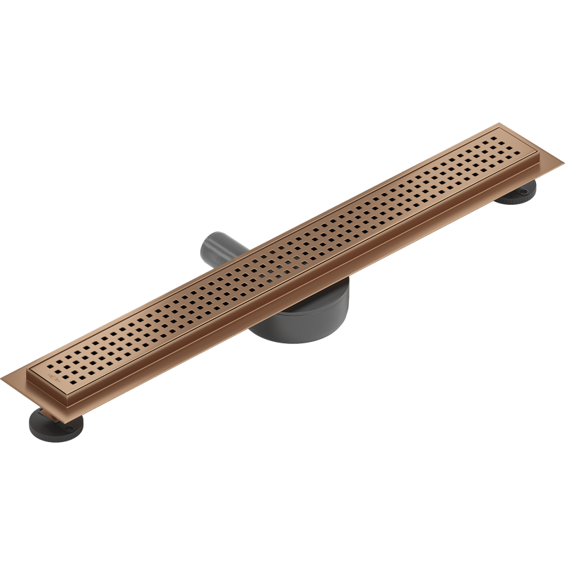 Mexen Flat 360° M08 50 cm Rotating Linear Drain, Brushed Copper - 1C25050-40