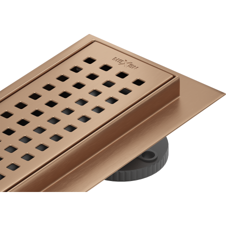 Mexen Flat 360° M08 80 cm Rotating Linear Drain, Brushed Copper - 1C25080-40