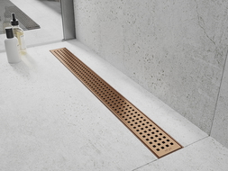 Mexen Flat 360° M08 dreno linear rotativo 90 cm, cobre escovado - 1C25090-40