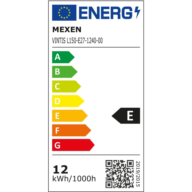 Mexen Vintis LED-filamentlampa E27, A60, 12W, Neutral - 4000K, 1585 lm, klar - L150-E27-1240-00