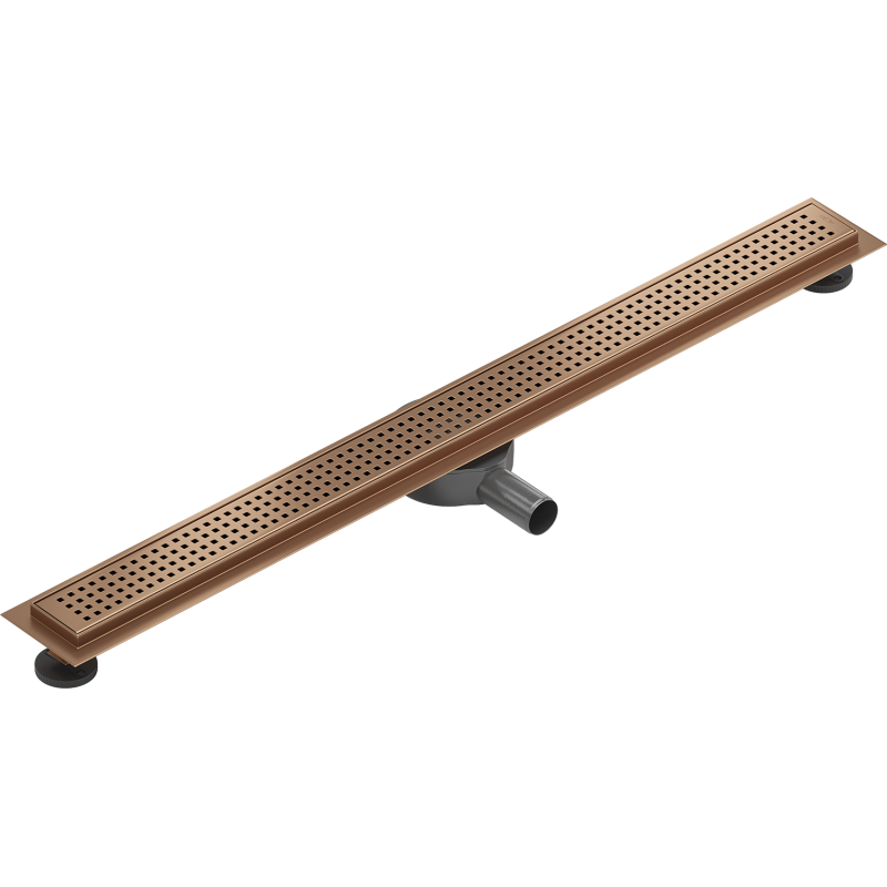 Mexen Flat 360° M08 Rotating Linear Drain 100 cm, Brushed Copper - 1C25100-40