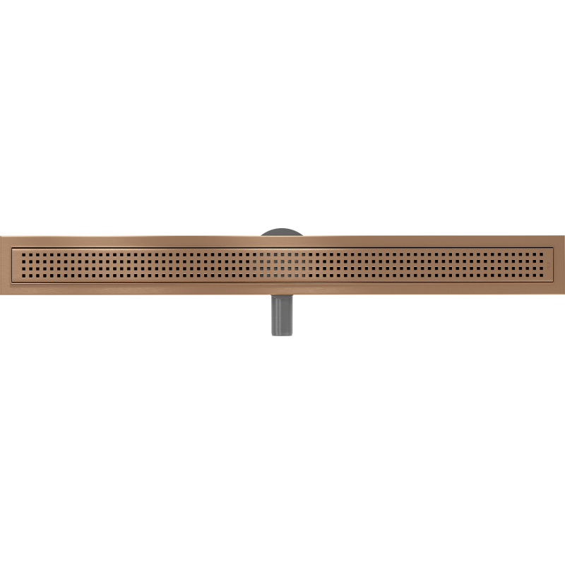 Mexen Flat 360° M08 Rotating Linear Drain 100 cm, Brushed Copper - 1C25100-40