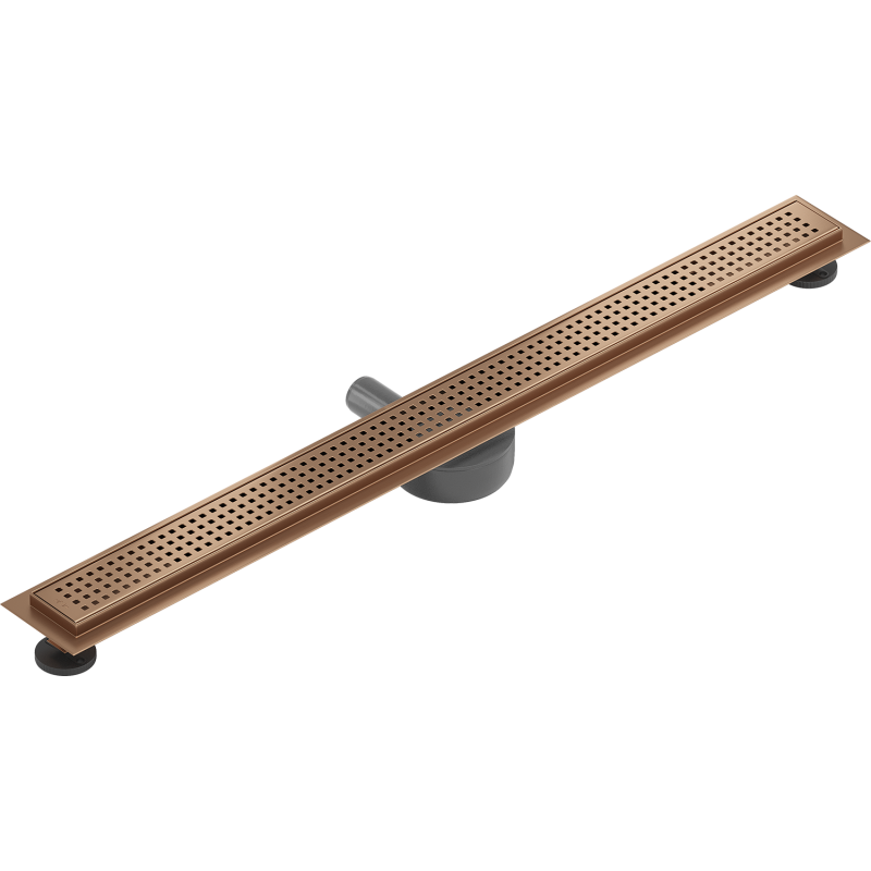 Mexen Flat 360° M08 80 cm Rotating Linear Drain, Brushed Copper - 1C25080-40